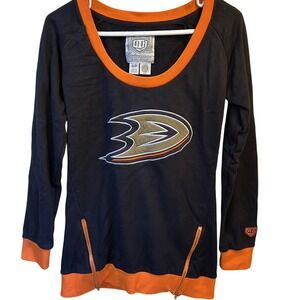 Old Time Hockey Anaheim Ducks Pullover Long Sleeve Top NHL Newbury Collection